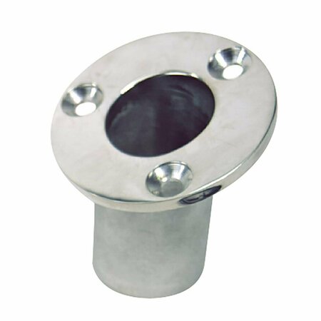 POWERHOUSE 1.25 in. 25 deg ID Flush Mount Flagpole Socket - 316 Stainless Steel PO2942744